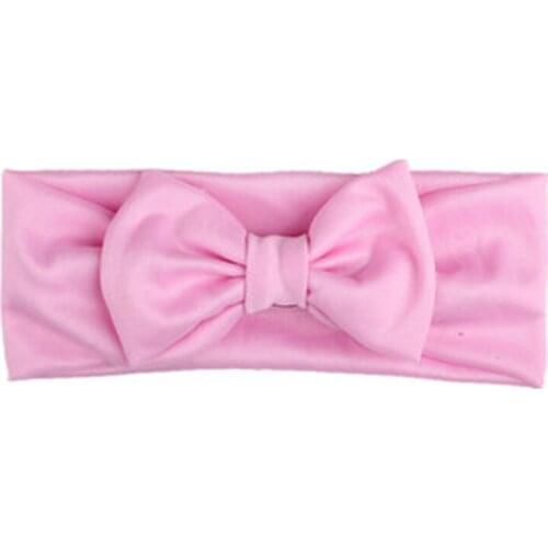 New Fashion 12 colors Headband Baby girls Bow hair band children kids solid Cotton turban Head Wrap Hair Accessories