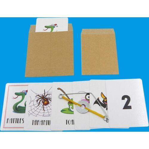 Animal Prediction Danger Card Magic Trick Set Close Up Street Card Props Prediction Magic Toys For Children