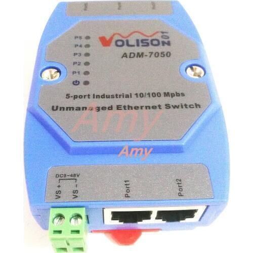 5 port Ethernet switch rail industrial switch 12V24V unmanaged ADM-7050