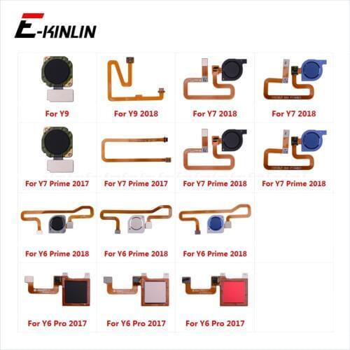 Touch ID Fingerprint Sensor Scanner Connector Flex Cable For HuaWei Y9 Y7 Y6 Prime Pro 2019 2018 2017 Back Home Button Key