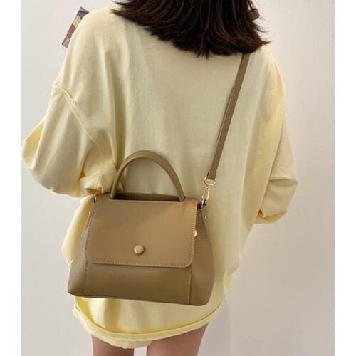 Tote Crossbody Bag Women Handbag Purse Shoulder Bag Female Designer Women Bag Fashion 2021 New PU Leather Solid Color All-match