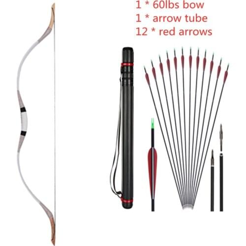 Outdoor Hunting Accessories 30-70 Pounds Traditional Mongolian Longbow Bow Cow Leather And Wood Material Hunting Archery Recurve