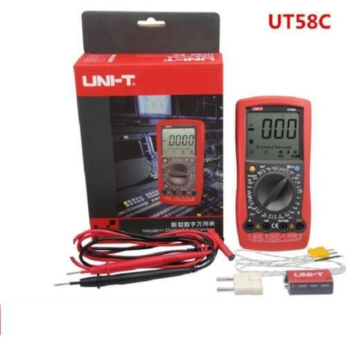 UNI-T UT58C Multitester DC/AC Voltage Current Resistance Test Multimeters Capacitance Meter Digital LCD Multimeter Tester
