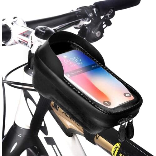 Bicycle Bag Waterproof Touch Screen Cycling Bag Top Front Tube Frame MTB Road Bike Bag 6.5 Phone Case Bike Accessories