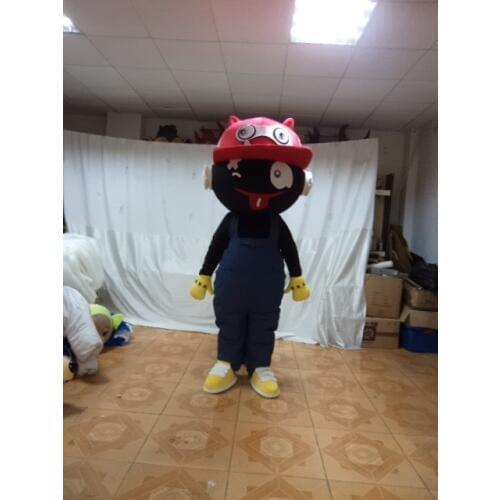 High quality The Black Boy Mascot Costume Halloween Christmas Birthday Props Costumes Outfit Adult Size