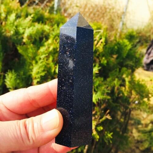1PCS Natural Polished gemstone Blue Sandstone Points Tower healing crystal stone point For Healing