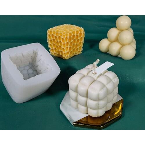 1PC Multi Shape Aromatherapy Candle Silicone Molds Concrete Plaster Mould DIY Handmade Craft Making Supplies