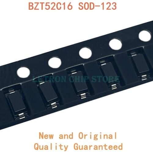 100PCS BZT52C16 SOD123 BZT52C 16V WK SOD-123 1206 SMD Zener diode New and Original