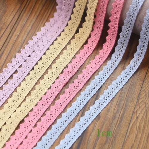 12Yards Cotton Lace Ribbon DIY Handmade Wedding Party Craft Gift Packing Patchwork Cotton Crocheted Lace