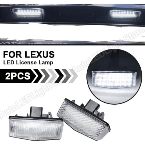 2Pcs LED License Number Plate Light Lamp Car Accessories For Lexus CT200h NX200t NX300 NX300h RX350 RX350L RX450h RX450hL