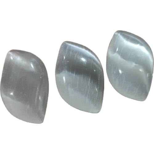 3pcs Natural Selenite crystal palm Stone gypsum rhombus healing stone