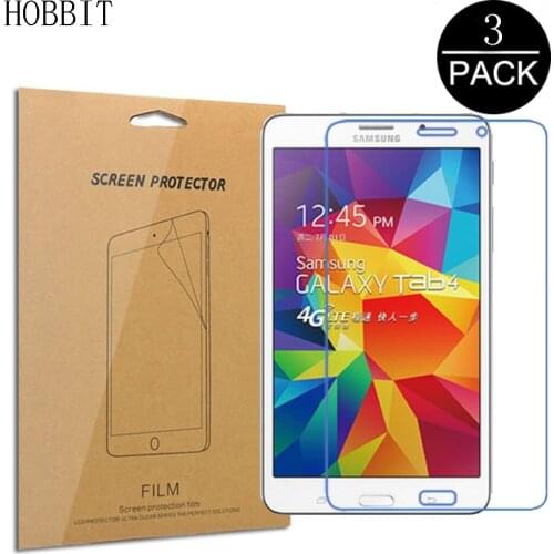 3PCS Tablet Screen Protector Film For Samsung Galaxy Tab 4 7.0 Inch T230 T231 High Quality HD Transparent Anti-shock PET Film