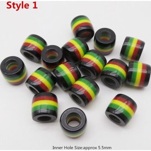 30Pcs Crochet Braids Multicoloured Rasta hair braid dread dreadlock Beads rings for men women kids hair accessories