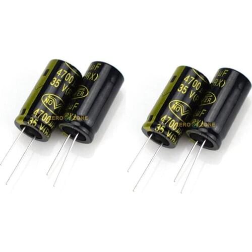 4pc 4700UF / 35V 18 * 35mm High Frequency Low Resistance Audio Fever Electrolytic Capacitor Through ZONE ZONE