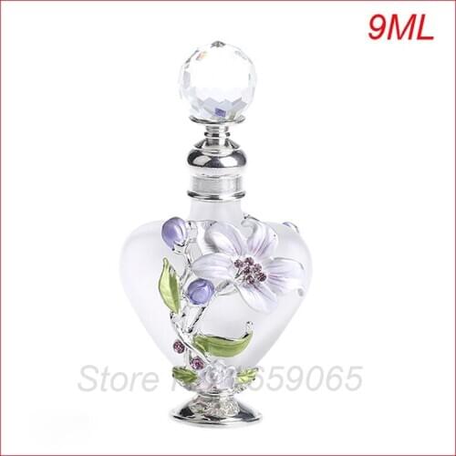 9ml metal & glass perfume bottle cosmetics packaging empty atomizer essential oil small makeup bottles deodorant containers gift