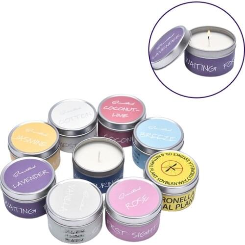 9 kinds of Handmade Candle Plant Essential Oil Small Jar Scented Candle Travel Scented Candle Natural Soy Wax Home Decoration