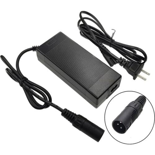 Electric Bicycle Lithium Battery Charger Accessory 42V 2A for 36V 10S XLR Plug Input 100-240V Free Shipping
