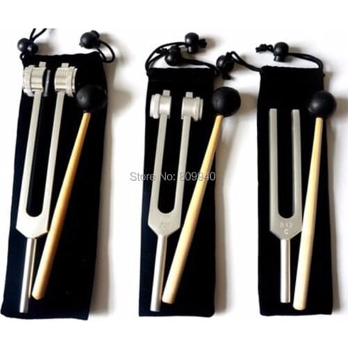 Aluminum Medical Tuning Fork Chakra Hammer Ball Diagnostic 128HZ 256HZ 512HZ Frequency Tuning Fork Health Care Tools