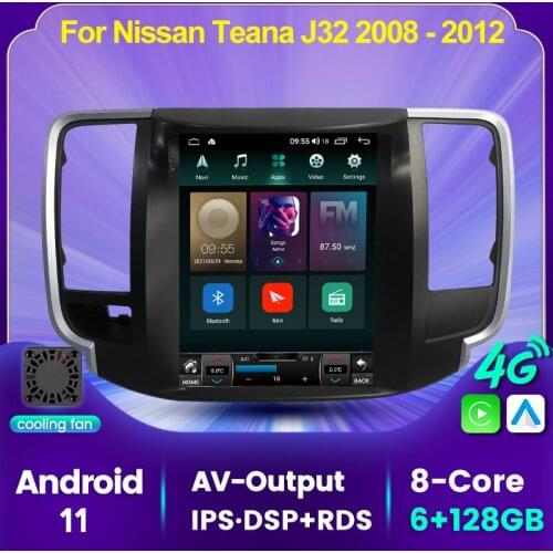 Android 11 IPS DSP For Nissan Teana J32 2008 - 2012 Car Radio Multimedia Video Player Navigation GPS Android 10 No 2din 2 din