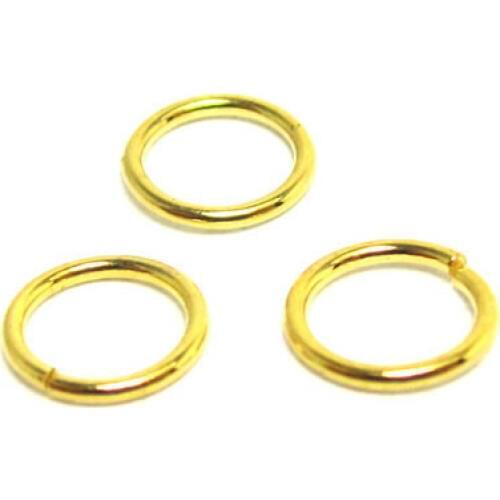 Beadsnice Wholesale Sterling Silver Jewelry Jump Rings Opened Gold Plated Diy Making ID25686smt4
