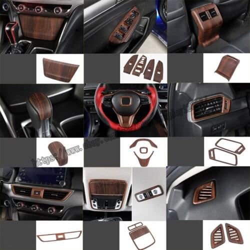 Peach wood grain style interior Air outlet decoration cover Trim For Honda 10th Accord 2018-2019