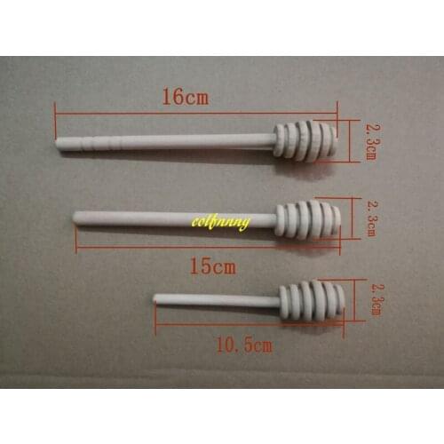 300pcs/lot 10.5cm 15cm 16cm Wooden Stirrers Honey Dipper Wood Honey Spoon Stick for Honey Jar Stick Collect Dispense