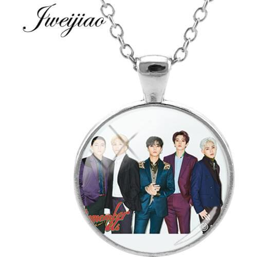 JWEIJIAO Day6 Music Symbol Charms Necklaces Pendant Remember Us Youth JAE SUNGJIN Album Glass Photo Hiphop Chain DAY16