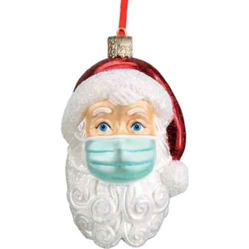 2020 Quarantine Christmas Ornament Personalized Santa Claus Pendant New Year Home Party Decoration For Shops Office Hotel