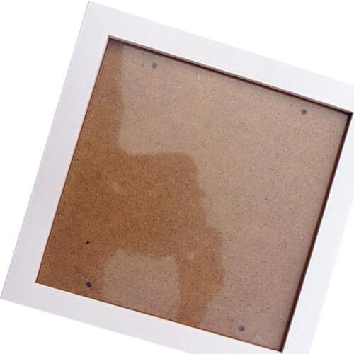 Square Thick Pine Wood Photo Frame Wall Picture Frame White, 6 Inch