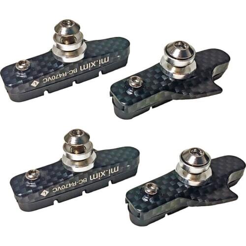 Mi.Xim 2 Pairs of Carbon Fiber Sports Road Bicycle Brake Pads Brake Leather Brake Accessories Drawer Type Brake Leather Brake Ru