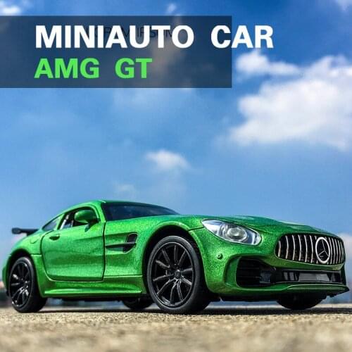 Mercedes-Benz GT alloy car model 1:32 acousto-optic resilience simulation boy car model childrens toy car ornaments Car Decora