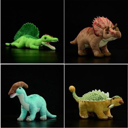 Soft Dinosaur Plush Toys Realistic Triceratops Spinosaurus Parasaurolophus Ankylosaurus Stuffed Animal Toy For Kids Adults Gift