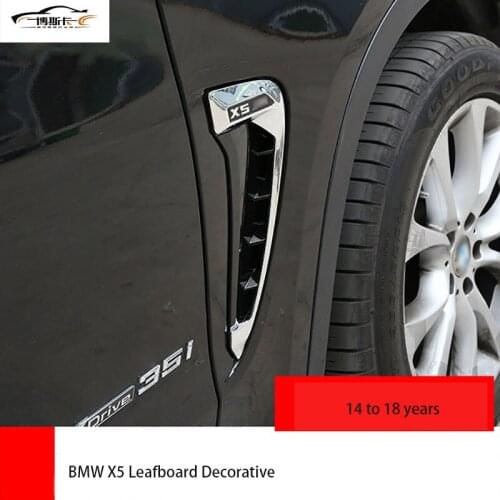 Car Styling Kit for 2014-2018 BMW Xdrive Emblem X5 F15 X5M F85 Shark Gills Side Fender Vent Mesh Decoration 3D Stickers