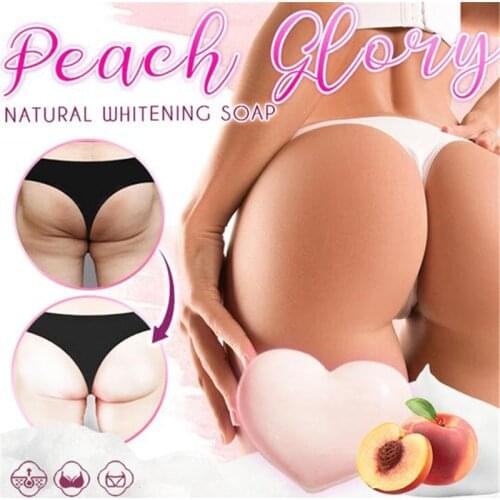 PeachGlory Natural Whitening Soap Smooth & Pimple-Free Butt Lightening Skin Soap Remove Remove Dark Spot and Acne Handmade Soap