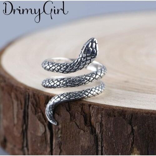 New Hot Sale Exaggerated Adjustable Size Snake Rings For Women Men Girl Party Gifts Minimalist Jewelry 2021
