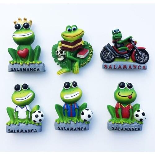 New Handmade painted Frogs in Salamanca, Spain 3D Fridge Magnets Tourism Souvenirs Refrigerator Magnetic Stickers