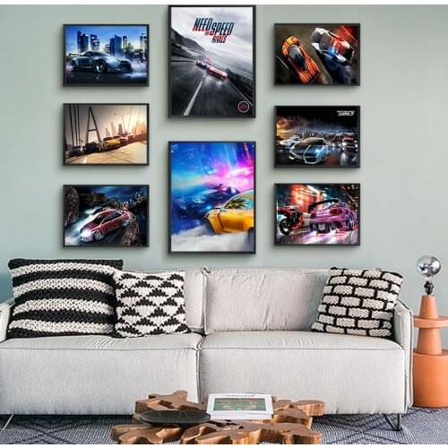 Classic Game Need For Speed Posters Boy Room Wall Decals Poster Canvas Art Paintings For Room Decor