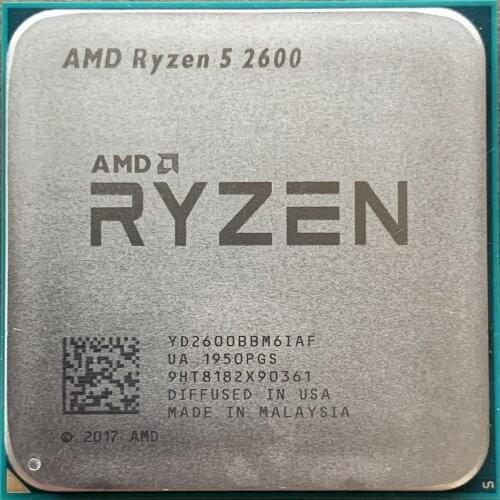 AMD Ryzen 5 2600 R5 2600 3.4 GHz Six-Core Twelve-Core 65W CPU Processor YD2600BBM6IAF Socket AM4