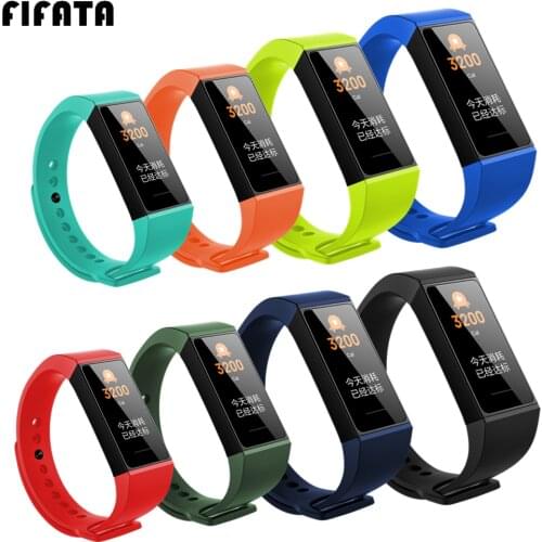 FIFATA For Xiaomi Redmi Band Silicone Wrist Strap For Redmi Smart Bracelet Colorful Watch Strap For Mi Redmi Band 4C Accessories