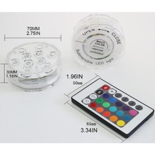 LED Remote Control Submersible Light Color Changing Waterproof Diving Lights N58A