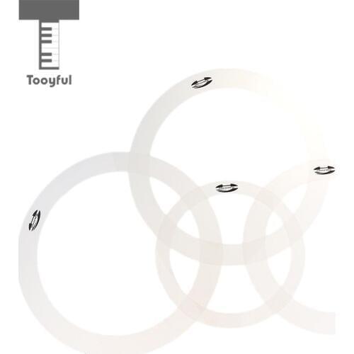 Tooyful 1 Pack/4pcs Drum Muffler Dampening Rings Bass Drum Tone Control Ring Eliminate Overtone for Drum Player Percussion Parts
