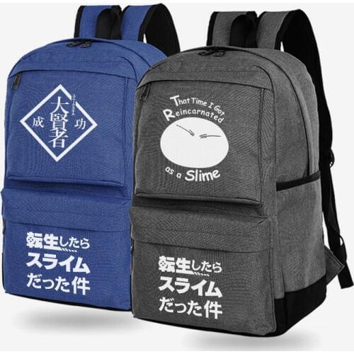 High-Q Unisex Anime Cos That Time I Got Reincarnated as a Slime student backpack Rimuru Tempest Student Casual cosplay Backpack