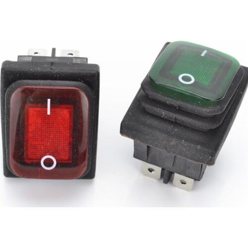 1PC waterproof 6 pin ON OFF Weather Pack Boat Rocker Switch Power Switch With 220v Light