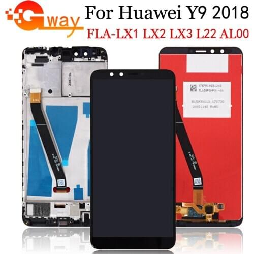 Display lcd For Huawei Y9 2018 LCD Display Touch Screen Digitizer Assembly With Frame For Huawei Y9 2018 LCD FLA-LX1 LX3