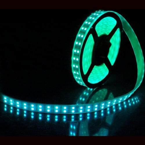 1set Waterproof LED RGB Strips Double Row 5M 5050SMD 600LEDs RGB LED Strip light 5M Led Flexible Strip 44Key IR Remote