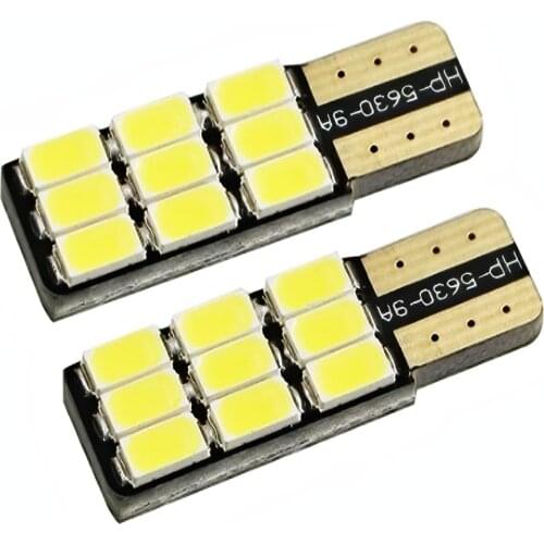 10Pcs Canbus LED T10 W5W Width Light 9SMD 5630 Car Decoding Lamp 12V Dome Reading Light Parking Bulbs Auto License Plate Lights
