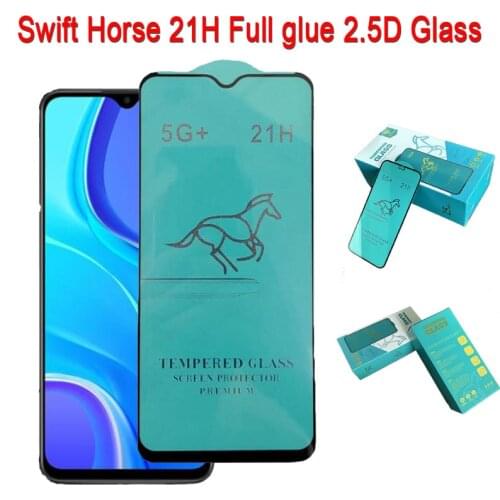 100pcs Swift Horse 21H For Xiaomi Redmi Note 10 /Note 8T/Note 8 Pro/Note 9 Pro/POCO F3 Pro/K40 Full Glue Tempered Glass screen