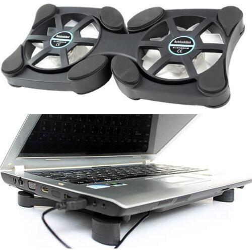 14inch Foldable Portable USB Low Noise 2 Fan Laptop Notebook Radiator Heatsink Cooling Pad DIY Computer Accessories g