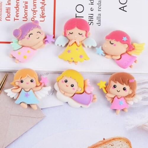 15pcs Miniatures Princess Girls Flat Back Resin Embellishments DIY Craft Supplies Hair Accessories Phone Shell Patch Arts Materi