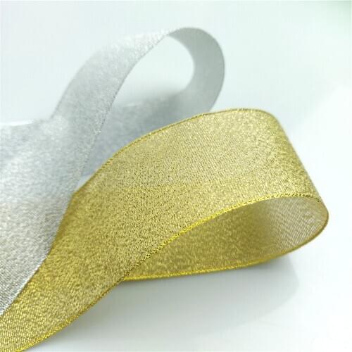 5yards Translucent Webbing 7MM to 50MM Width Silver Very Thin Polyester Ribbon For Diy Bag Craft Projects Gold Lurex onion Tape